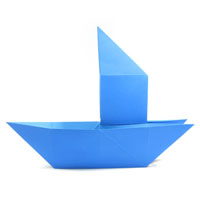 traditional origami magic boat