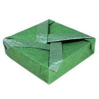 closed flat box of square