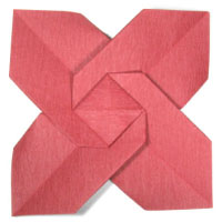origami christmas flower, poinsettia