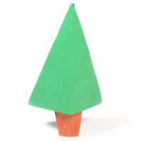 3D origami christmas tree