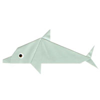 traditional origami dolphin
