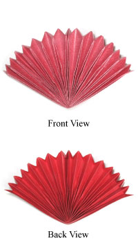 peacock origami fan