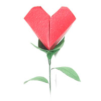 Valentine's origami flower