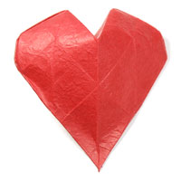 3D origami heart