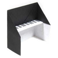 traditional origami piano
