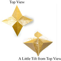 3d four-pointed star