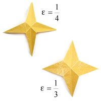 easy embossed four-pointed origami paper star