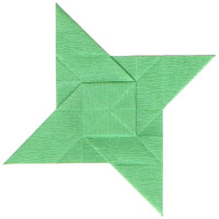 clockwisely rotating origami star