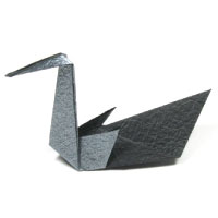 Cute origami swan