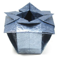 verdi origami vase