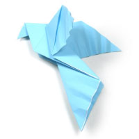 traditional origami dove