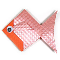 traditional origami goldfish