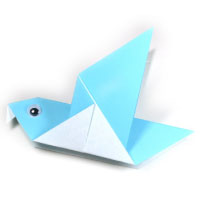 traditional origami pigeon