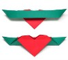 heart origami boat