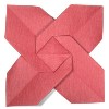 origami christmas flower, poinsettia