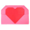 large heart origami envelope