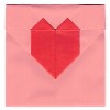 heart origami envelope