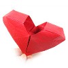 open 3D origami heart
