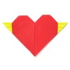 origami heart with tiny wings