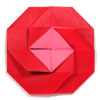 rose origami letter