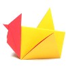 easy origami rooster