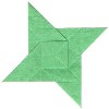 clockwisely rotating origami star