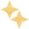 seashell four-pointed origami paper star