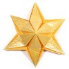embossed six-pointed origami paper star