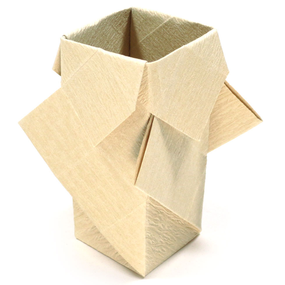 rectangular origami vase