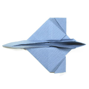 30th picture of simple origami airplane (fighter jet plane)
