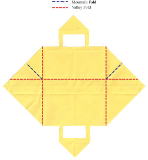How to make a 3D origami bag: page 9