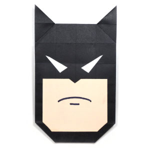 39th picture of origami Batman's face