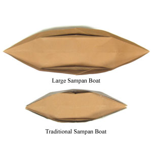 18th picture of large origami sampan boat