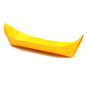 long origami canoe boat
