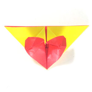 bottom-corner heart origami bookmark