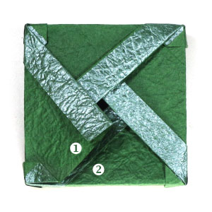31th picture of closed flat square origami paper box
