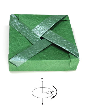 34th picture of closed flat square origami paper box