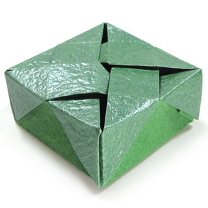 47th picture of closed square origami paper box III