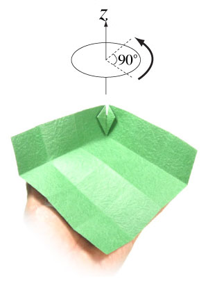 15th picture of flat open-square origami paper box