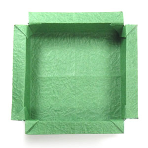 23th picture of flat open-square origami paper box
