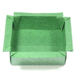 flat square origami box