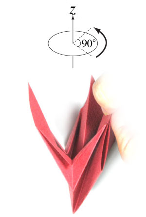 11th picture of origami christmas flower, poinsettia