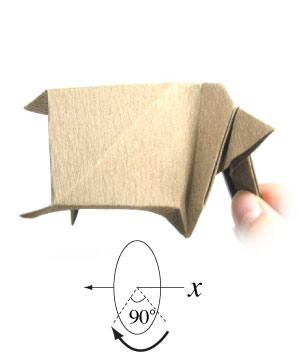 26th picture of standing origami cow
