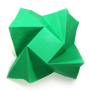 20th picture of origami cube with four kites