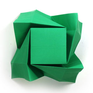 21th picture of origami cube with four kites
