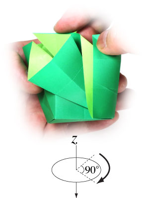 26th picture of origami cube with four kites