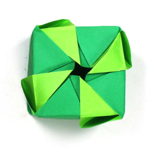 38th picture of origami cube with four kites