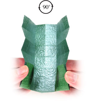 11th picture of origami cube with a hinged top