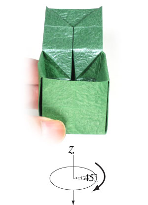 26th picture of origami cube with a hinged top