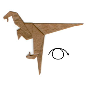 14th picture of simple origami velociraptor